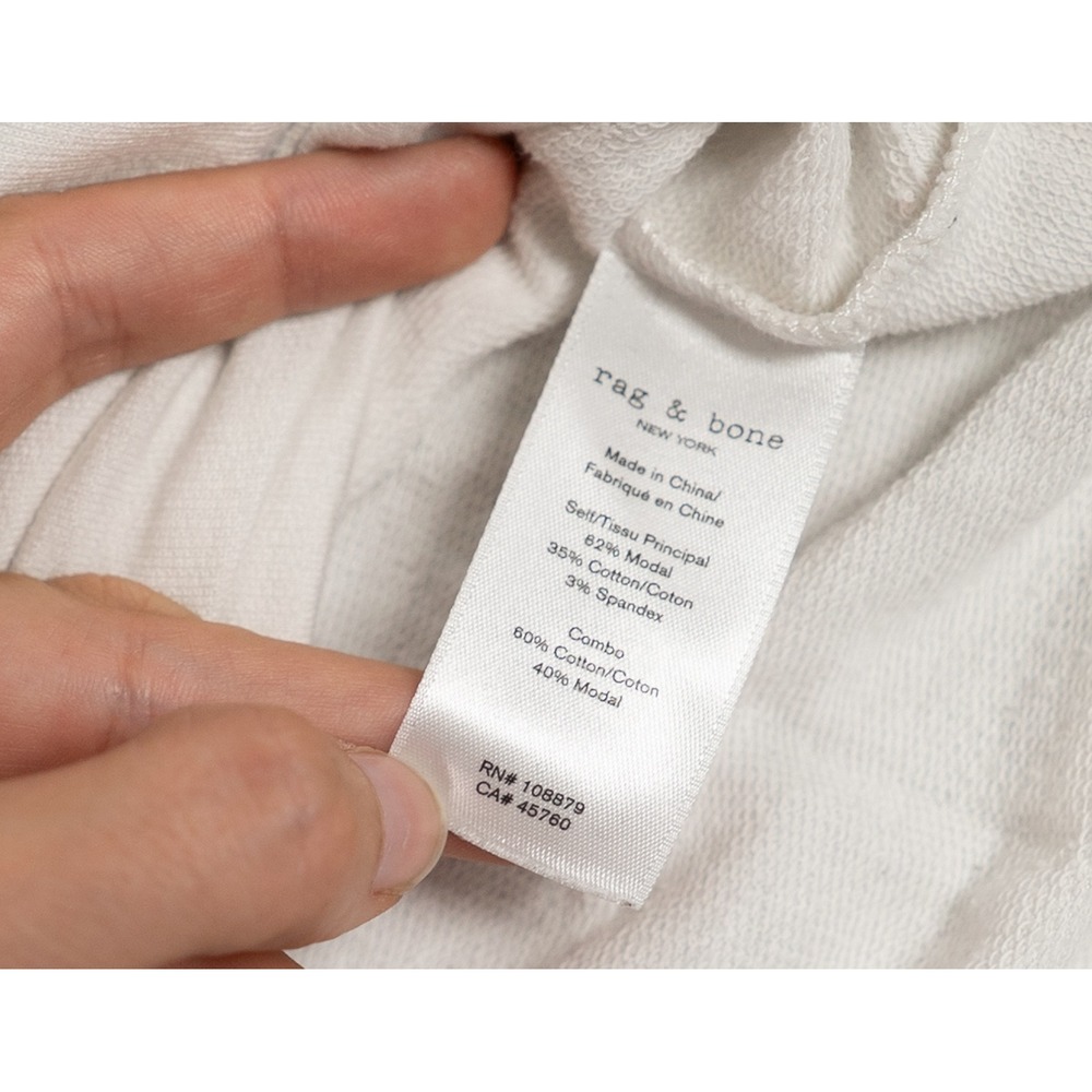 Rag & Bone Womens Long Sleeve Top Oversized Modal Cotton White Size S Minimalist image 3